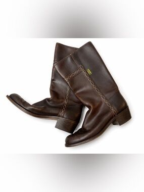 Valverde Dakota Brown Leather Boots Size 37 Western Riding Classic Spain